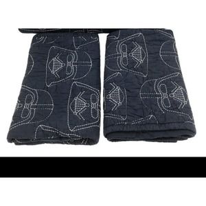 Pottery Barn Kids Star Wars Darth Vader Quilted Pillow Sham Case Blue Set 2